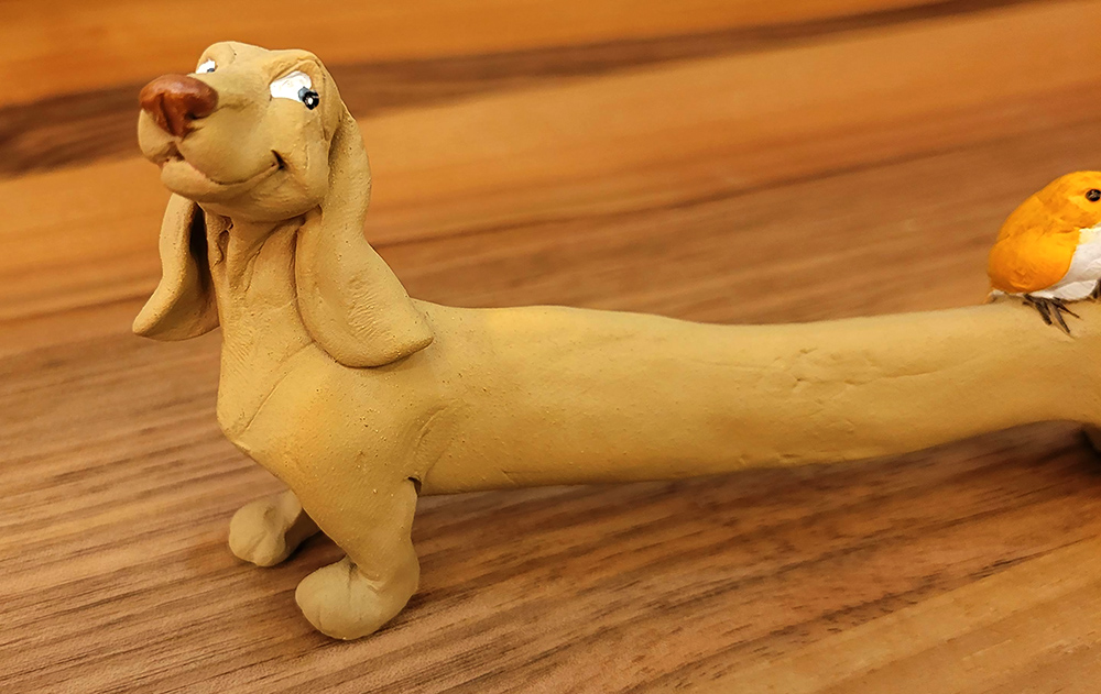 Статуэтка Авторская работа Подставка для карандашей Такса Статуэтка Авторская работа Подставка для карандашей Такса