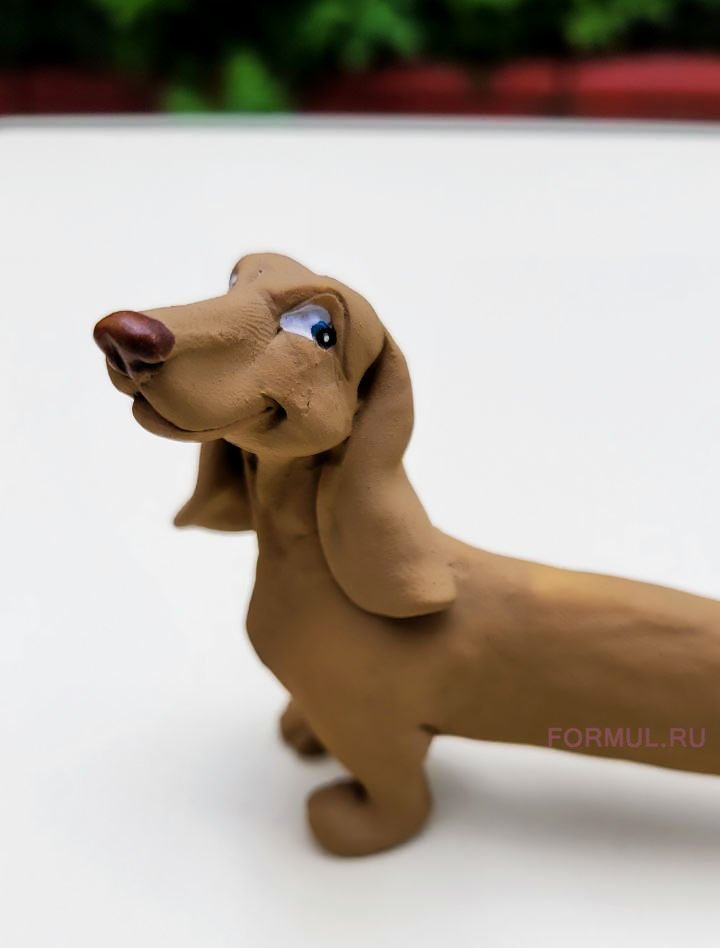 Статуэтка Авторская работа Подставка для карандашей Такса Статуэтка Авторская работа Подставка для карандашей Такса