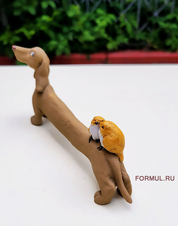 Статуэтка Авторская работа Подставка для карандашей Такса Статуэтка Авторская работа Подставка для карандашей Такса