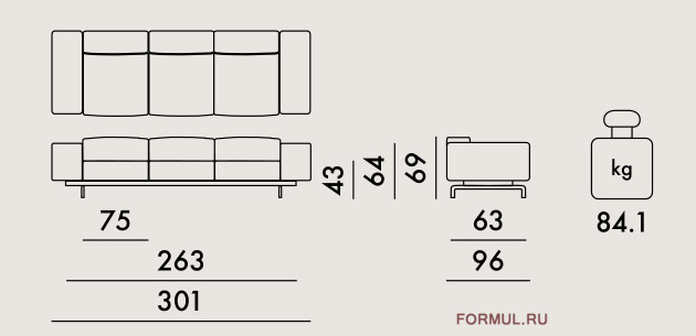  Kartell Largo ThreeSeater