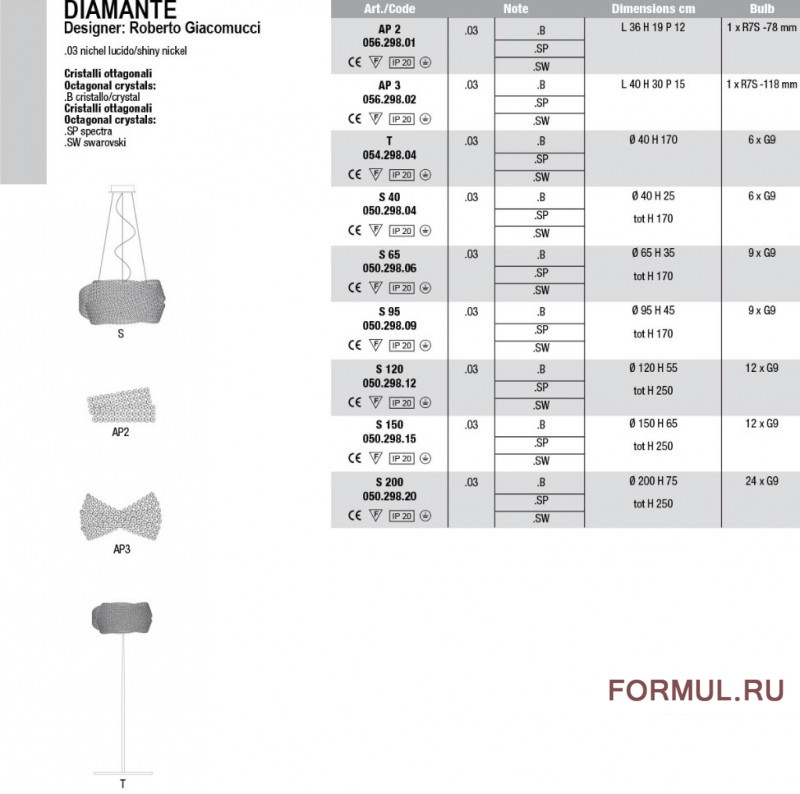 Люстра Marchetti Diamante Люстра Marchetti Diamante