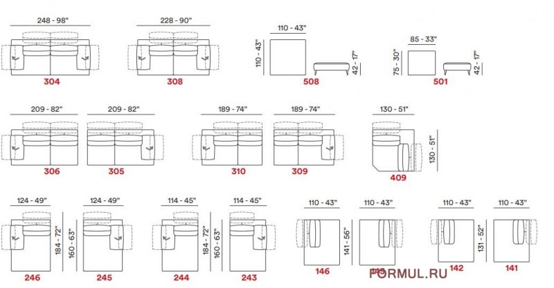 Диван MAXDIVANI Wender Диван MAXDIVANI Wender