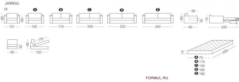 Диван кровать Milano Bedding Jarreau Диван кровать Milano Bedding Jarreau