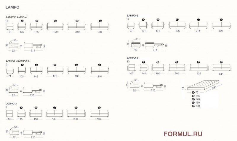 Диван кровать Milano Bedding Lampo Диван кровать Milano Bedding Lampo