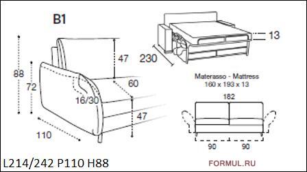 Диван кровать Rosini ELYSEE STANDART Диван кровать Rosini ELYSEE STANDART