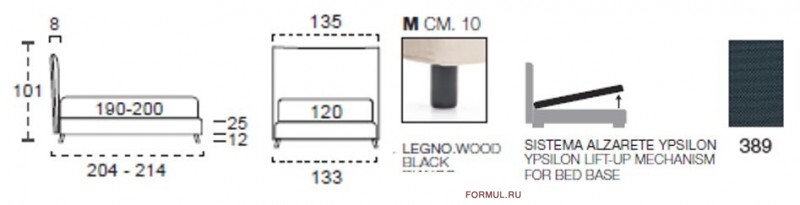 Кровать Rosini DIONISIO ZIP Кровать Rosini DIONISIO ZIP